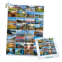 32 Collage Simple Grid Photo Puzzle – Portrait - 1000 piece and box