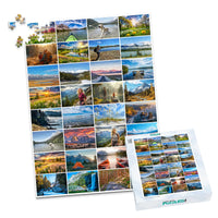 32 Collage Simple Grid Photo Puzzle – Portrait - 500 piece and box