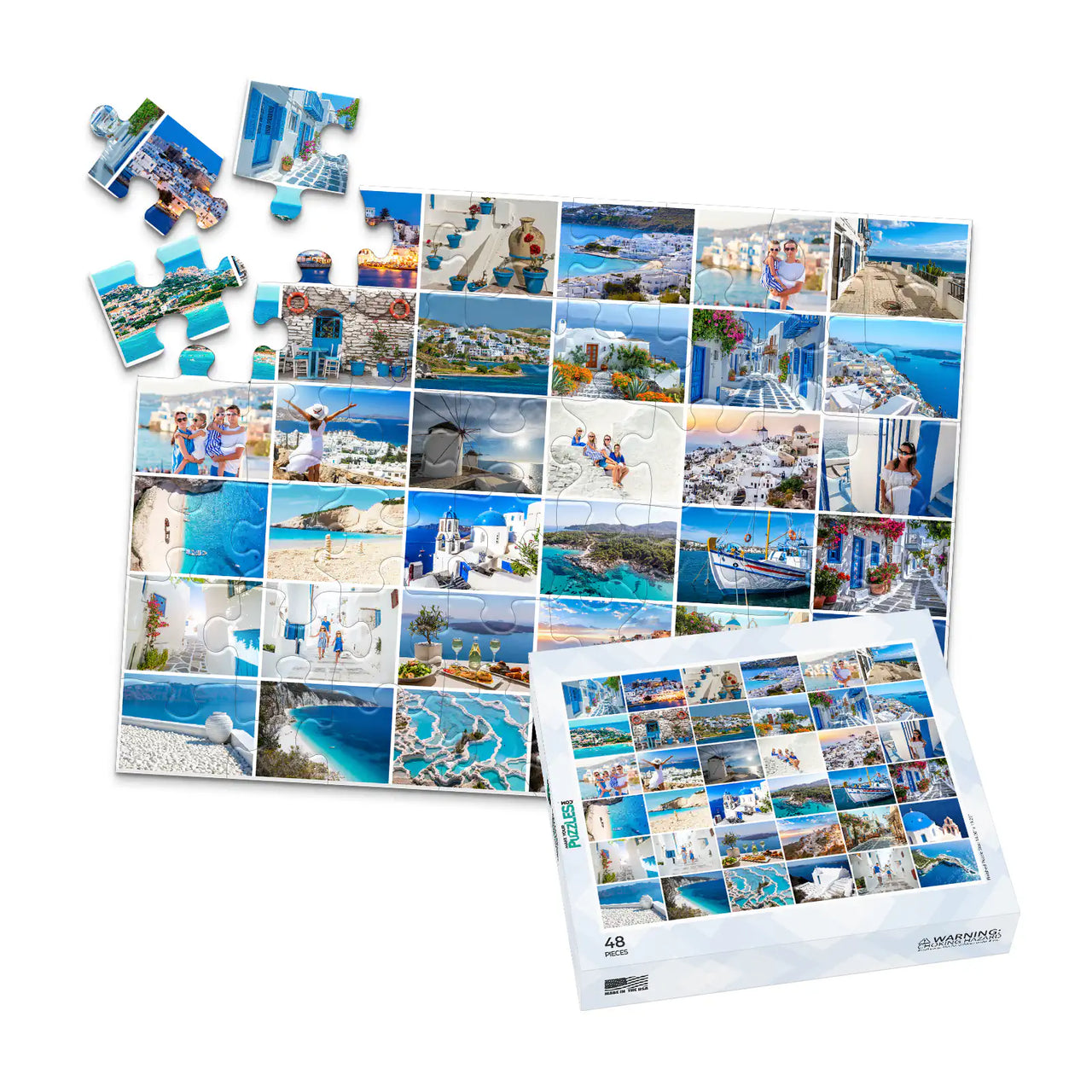 36 Collage Simple Grid Photo Puzzle – Landscape - 48 piece and box