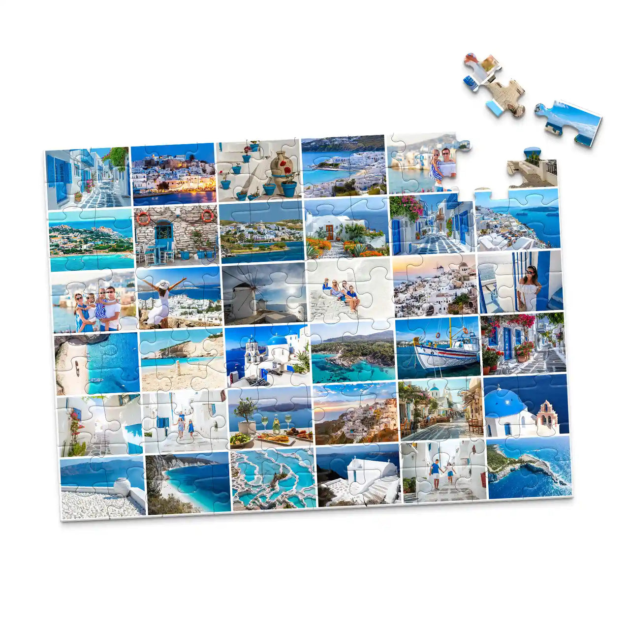 36 Photo Collage Grid Puzzle  template - 100 piece