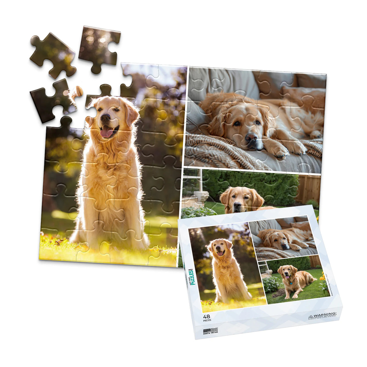 3 Collage Classic Photo Puzzle – Left - 48 piece and box