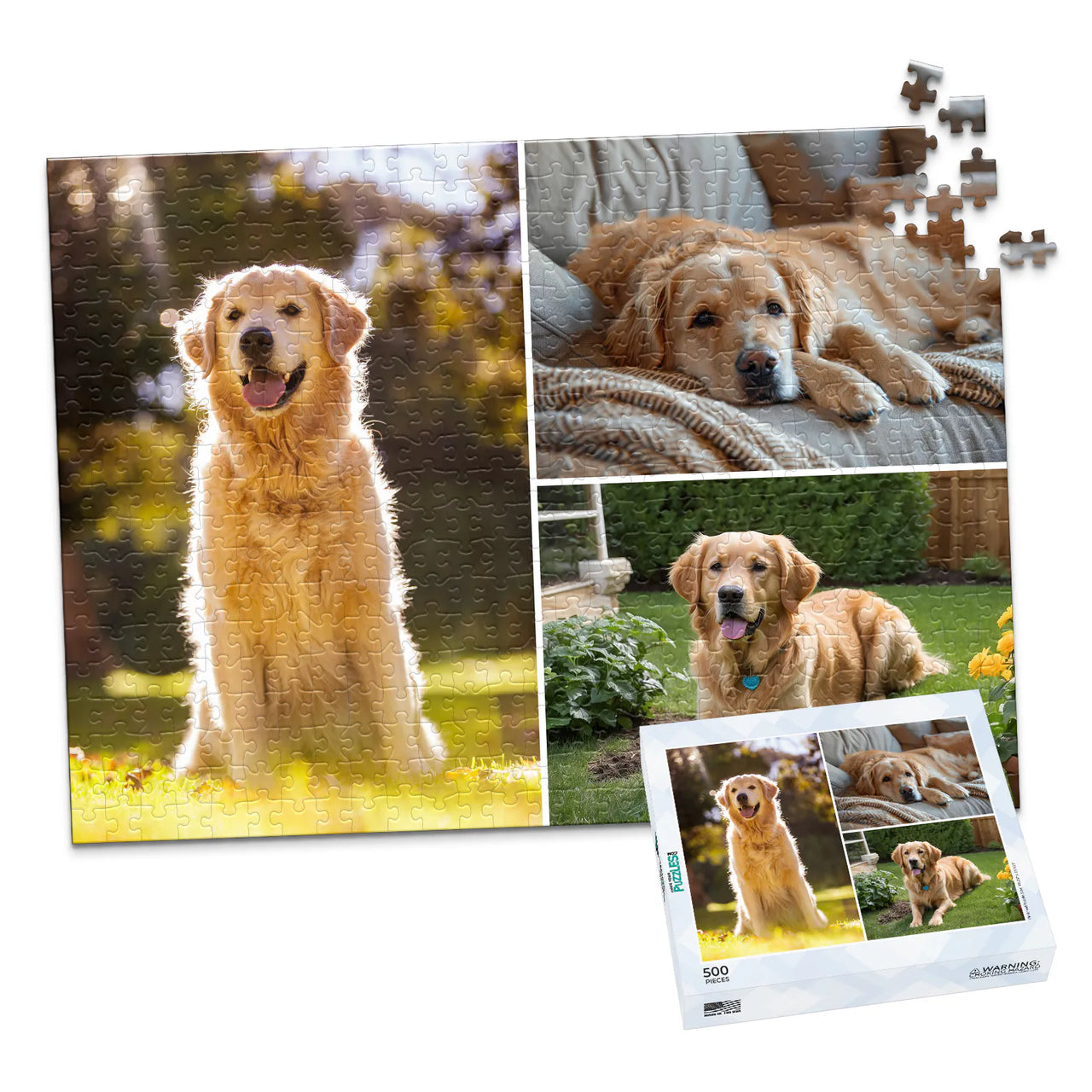 3 Collage Classic Photo Puzzle – Left - 500 piece and box