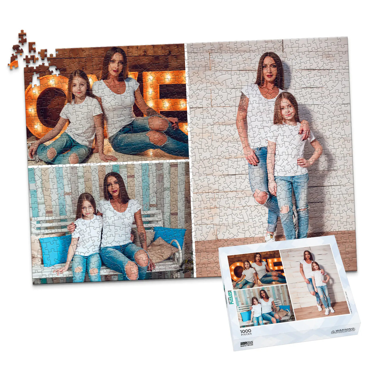 3 Collage Classic Photo Puzzle – Right - 1000 piece and box