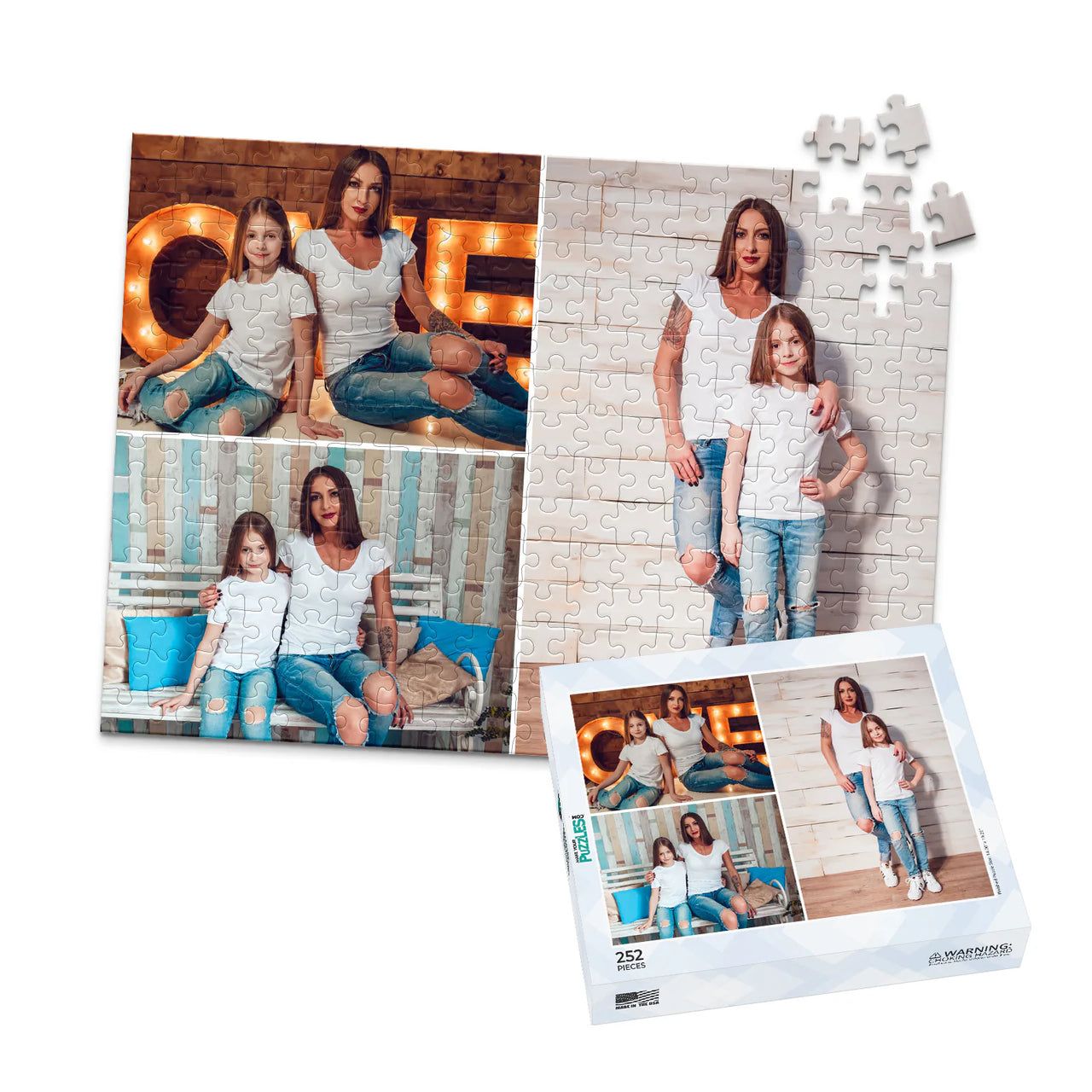 3 Collage Classic Photo Puzzle – Right - 252 piece and box