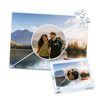 3 Collage Diagonal Circle Photo Puzzle - 252 piece and box