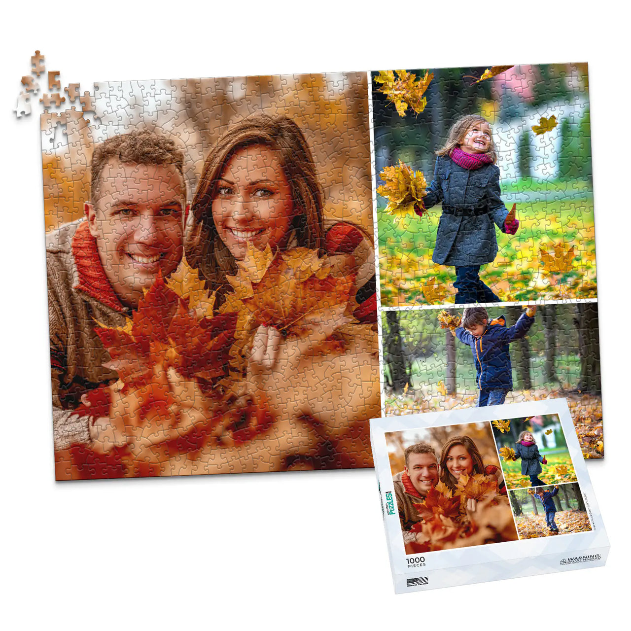 3 Collage Feature Photo Puzzle – Left - 1000 piece and box