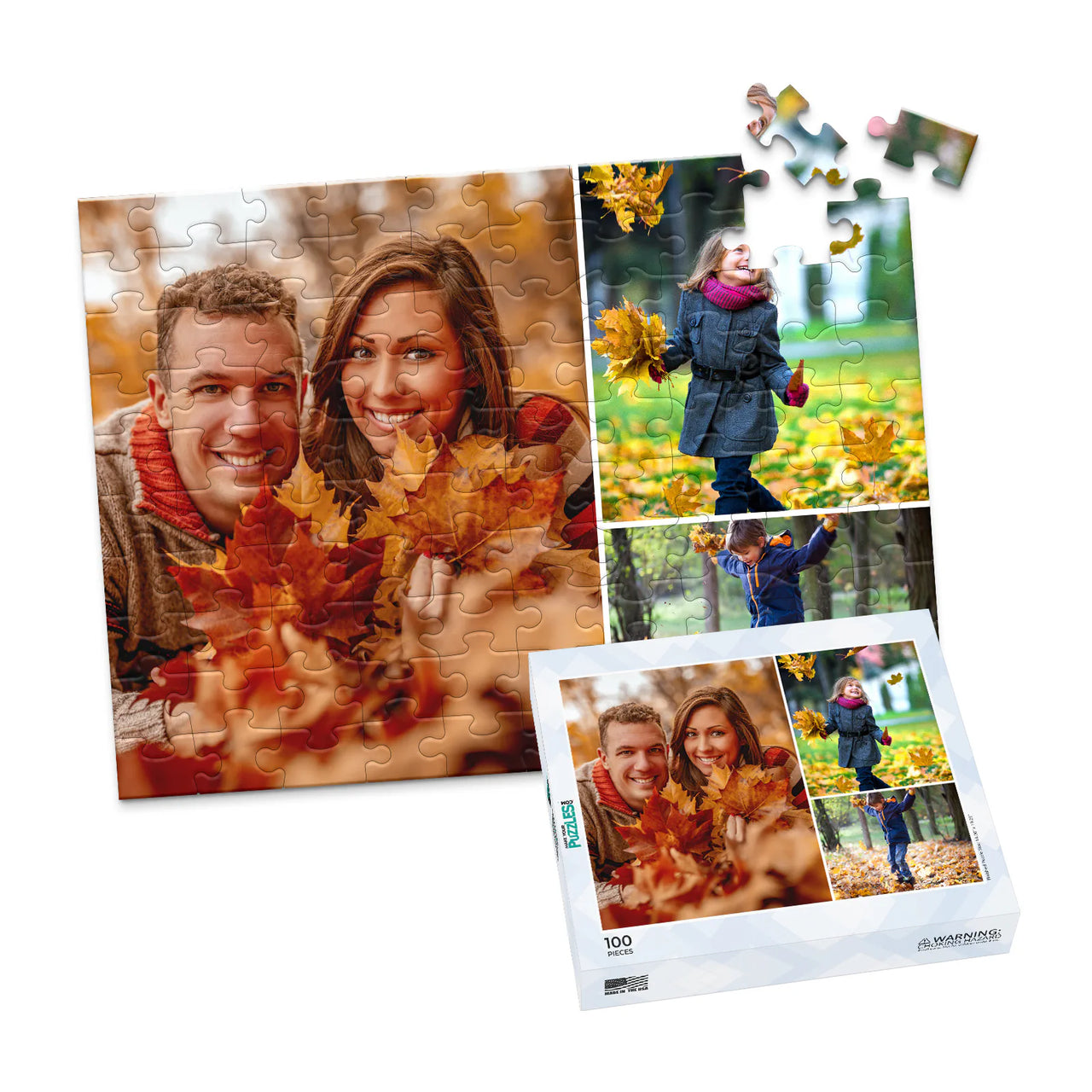 3 Collage Feature Photo Puzzle – Left - 100 piece and box