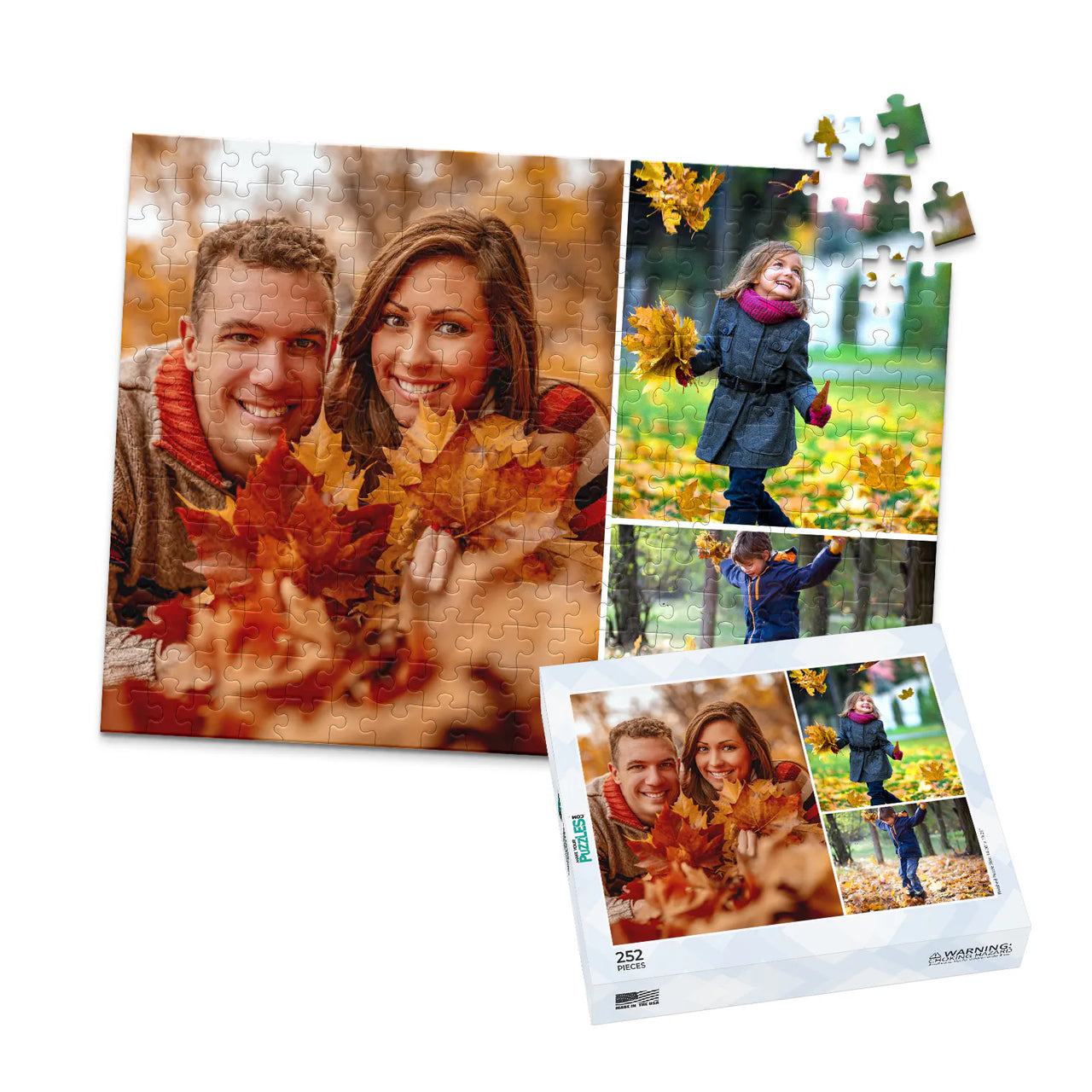 3 Collage Feature Photo Puzzle – Left - 252 piece and box