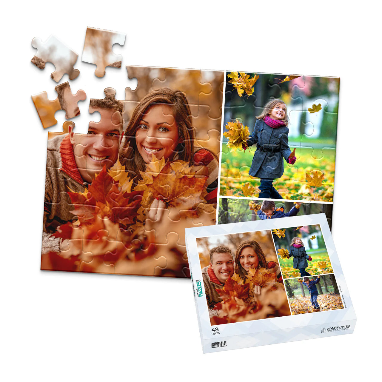 3 Collage Feature Photo Puzzle – Left - 48 piece and box