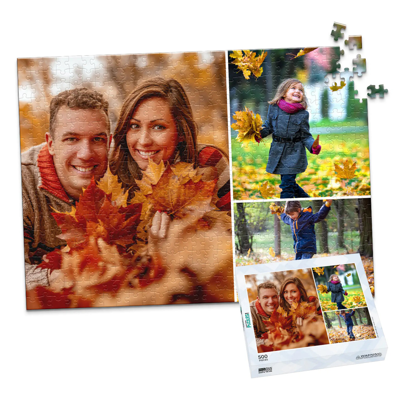3 Collage Feature Photo Puzzle – Left - 500 piece and box