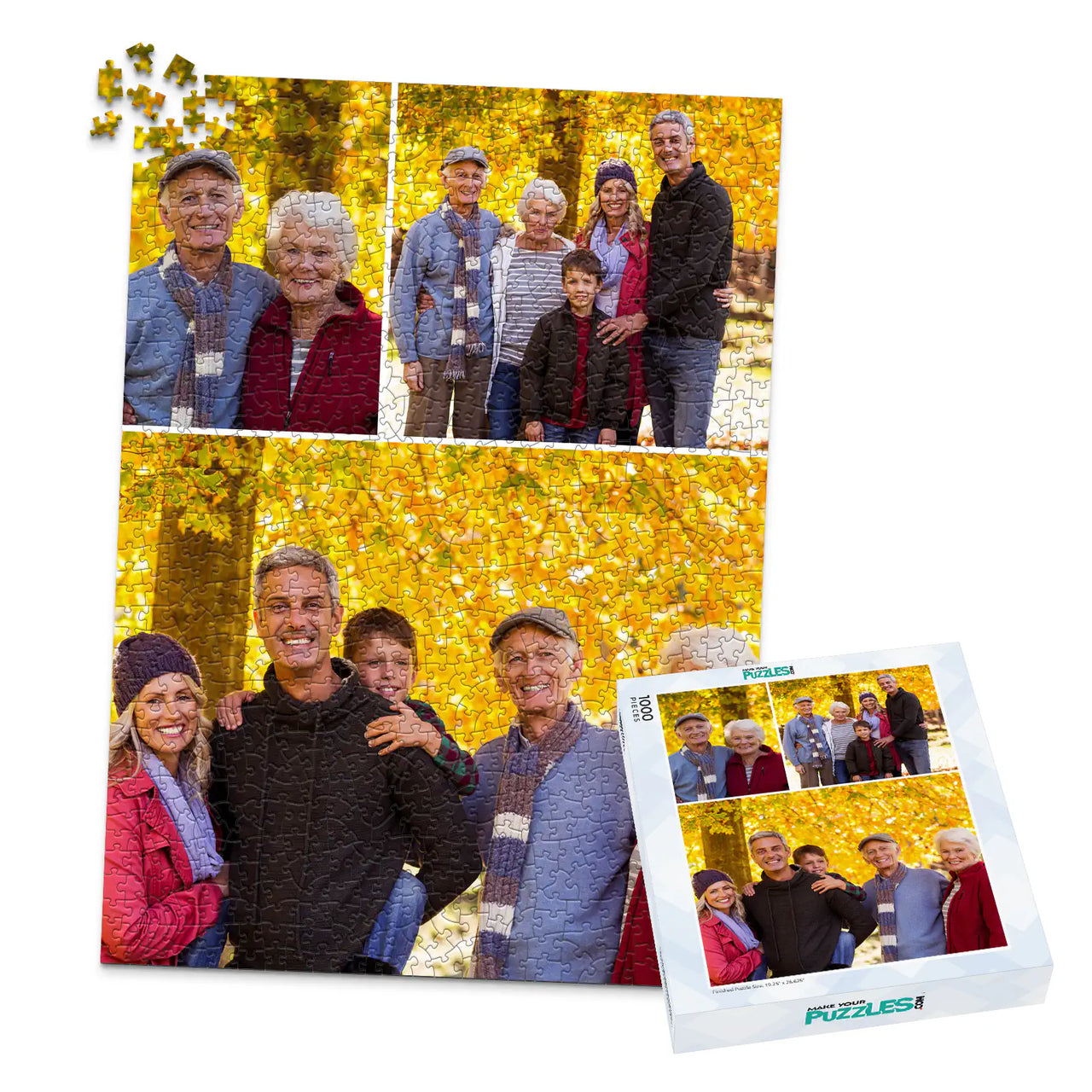 3 Collage Hero Bottom Photo Puzzle – Portrait - 1000 piece and box