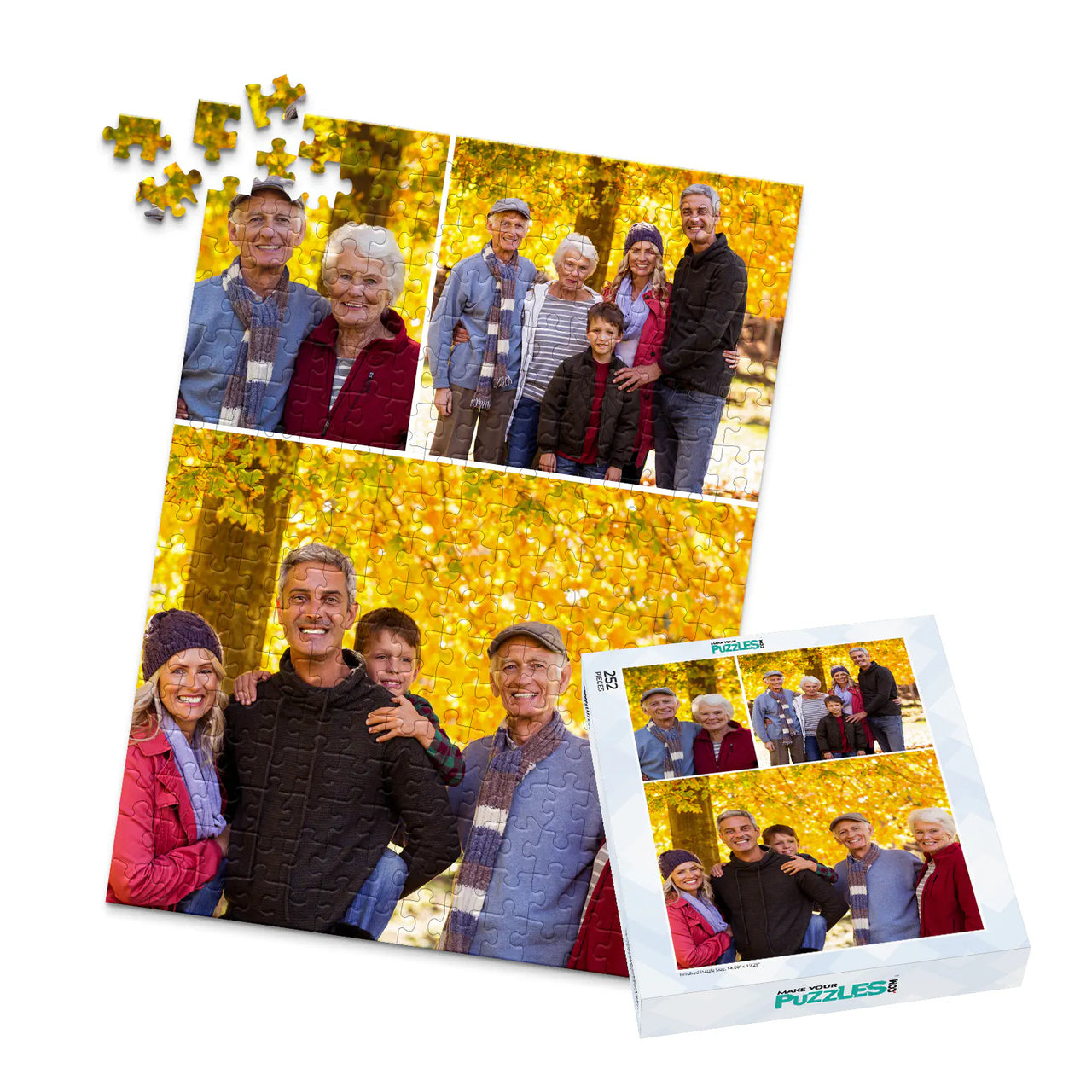 3 Collage Hero Bottom Photo Puzzle – Portrait - 252 piece and box
