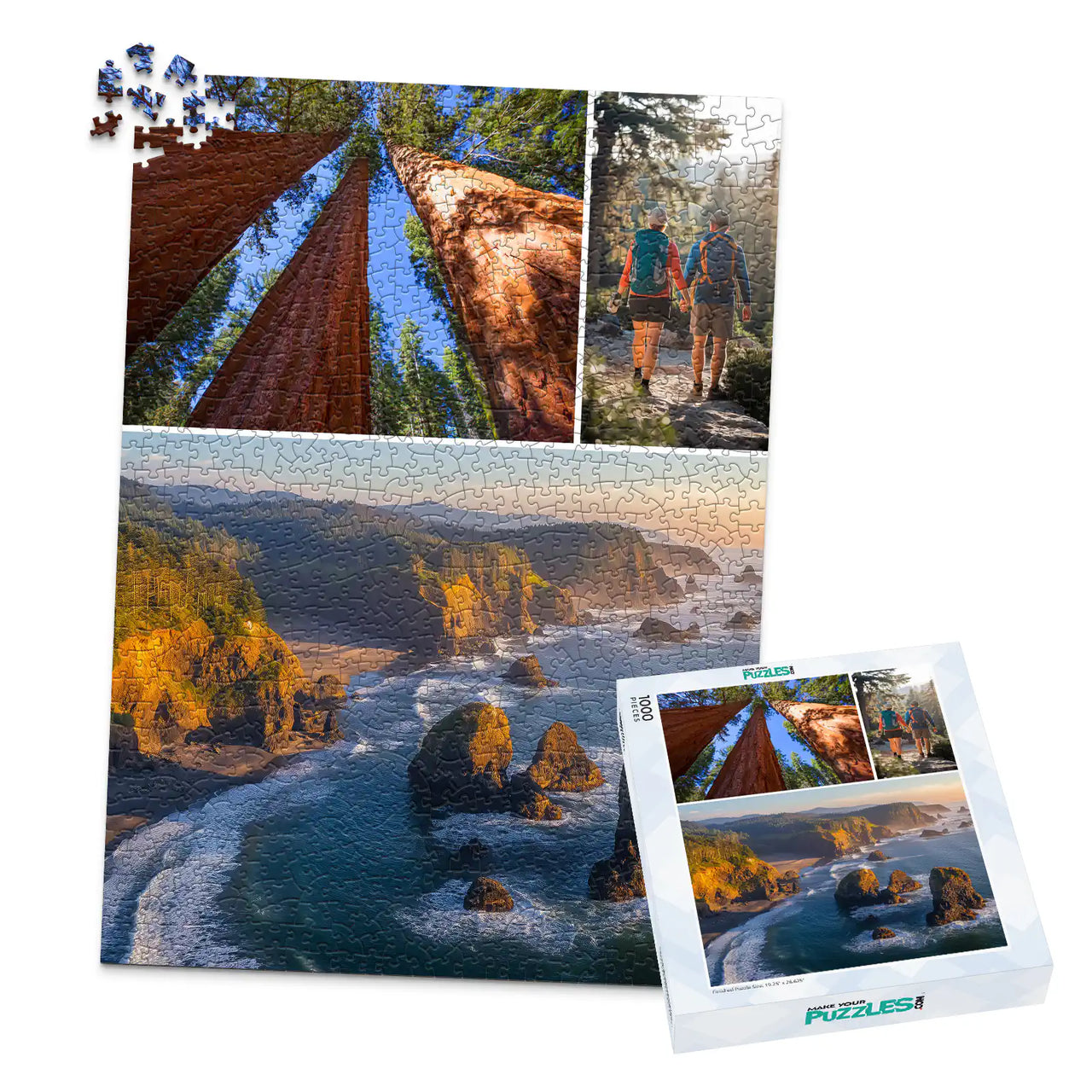 3 Collage Hero Bottom Photo Puzzle – Wide - 1000 piece and box