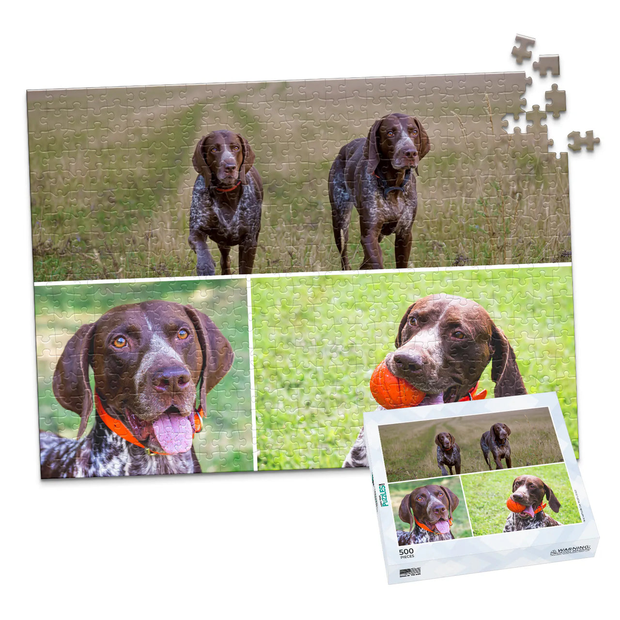 3 Collage Hero Photo Puzzle – Grid - 500 piece and box