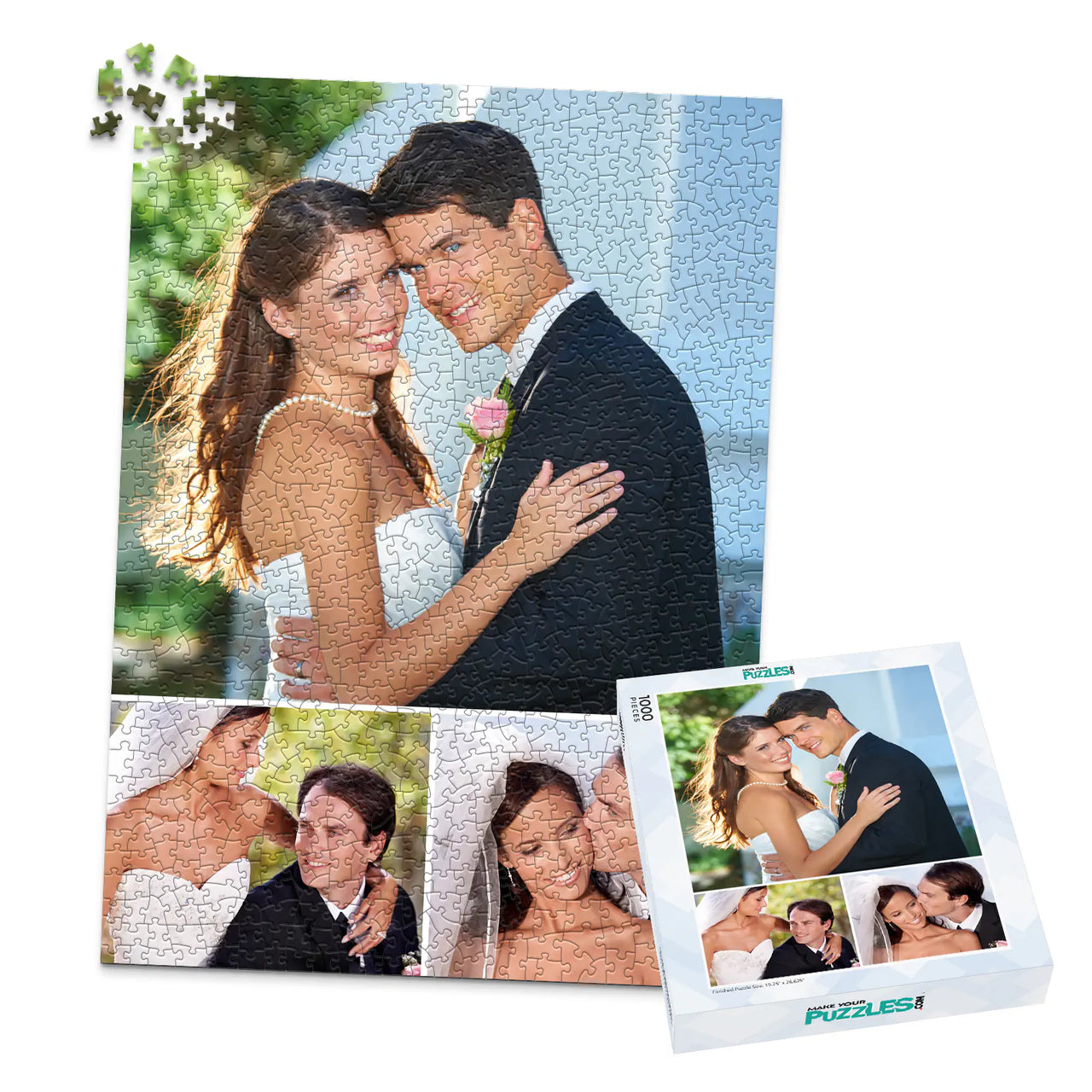 3 Collage Hero Grid Photo Puzzle – Portrait - 1000 piece and box
