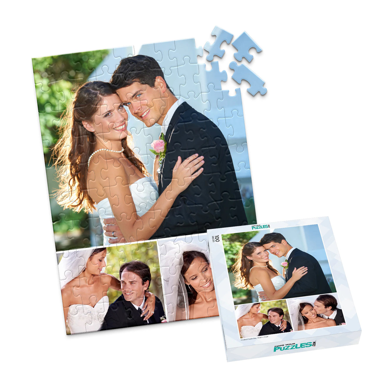 3 Collage Hero Grid Photo Puzzle – Portrait - 100 piece and box