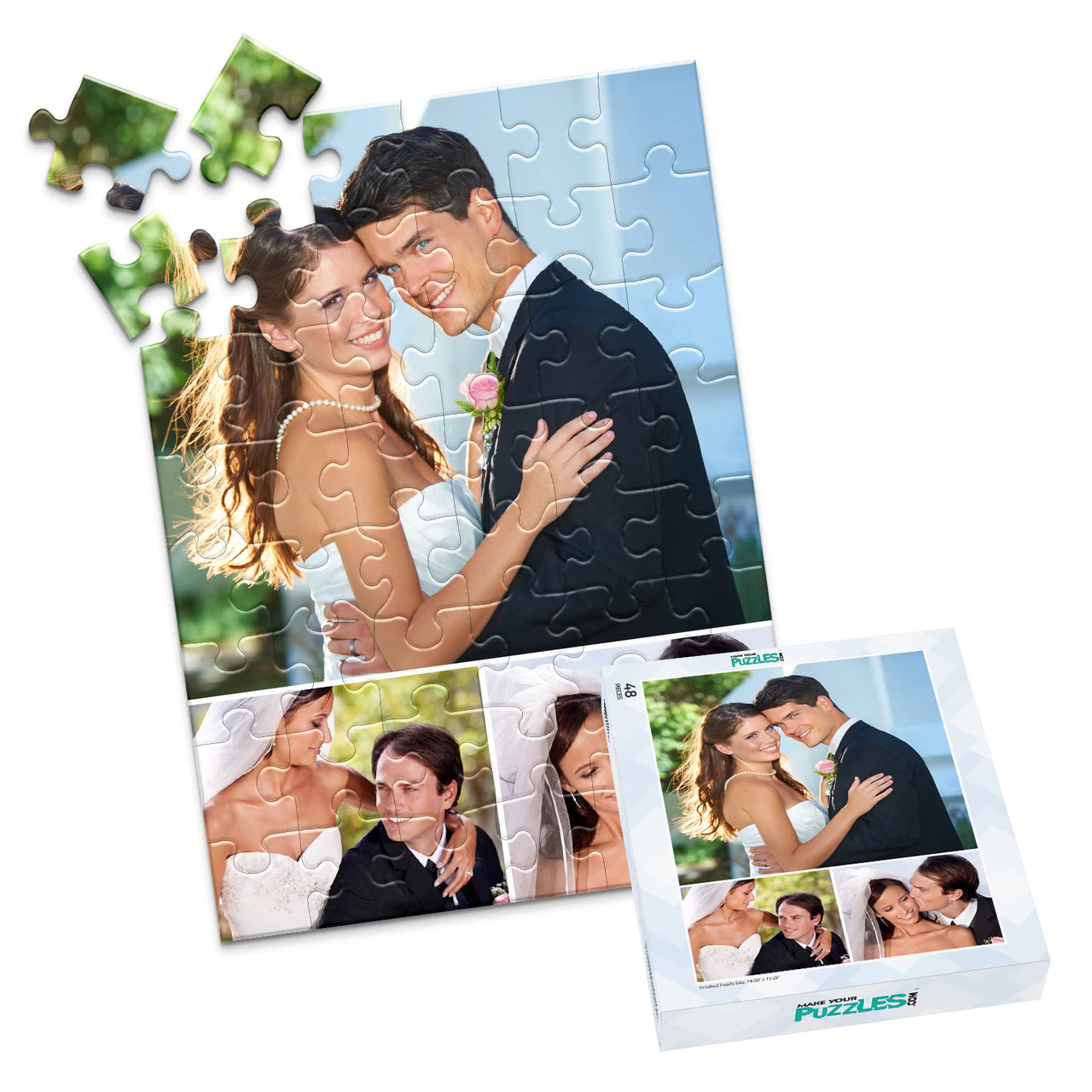 3 Collage Hero Grid Photo Puzzle – Portrait - 48 piece and box