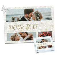 3 Collage Text Elegant Photo Puzzle - 1000 piece and box