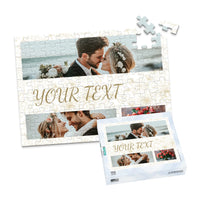 3 Collage Text Elegant Photo Puzzle - 100 piece and box