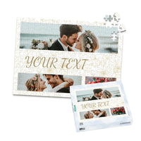 3 Collage Text Elegant Photo Puzzle - 252 piece and box