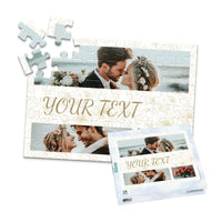 3 Collage Text Elegant Photo Puzzle - 48 piece and box
