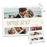 3 Collage Text Elegant Photo Puzzle - 500 piece and box