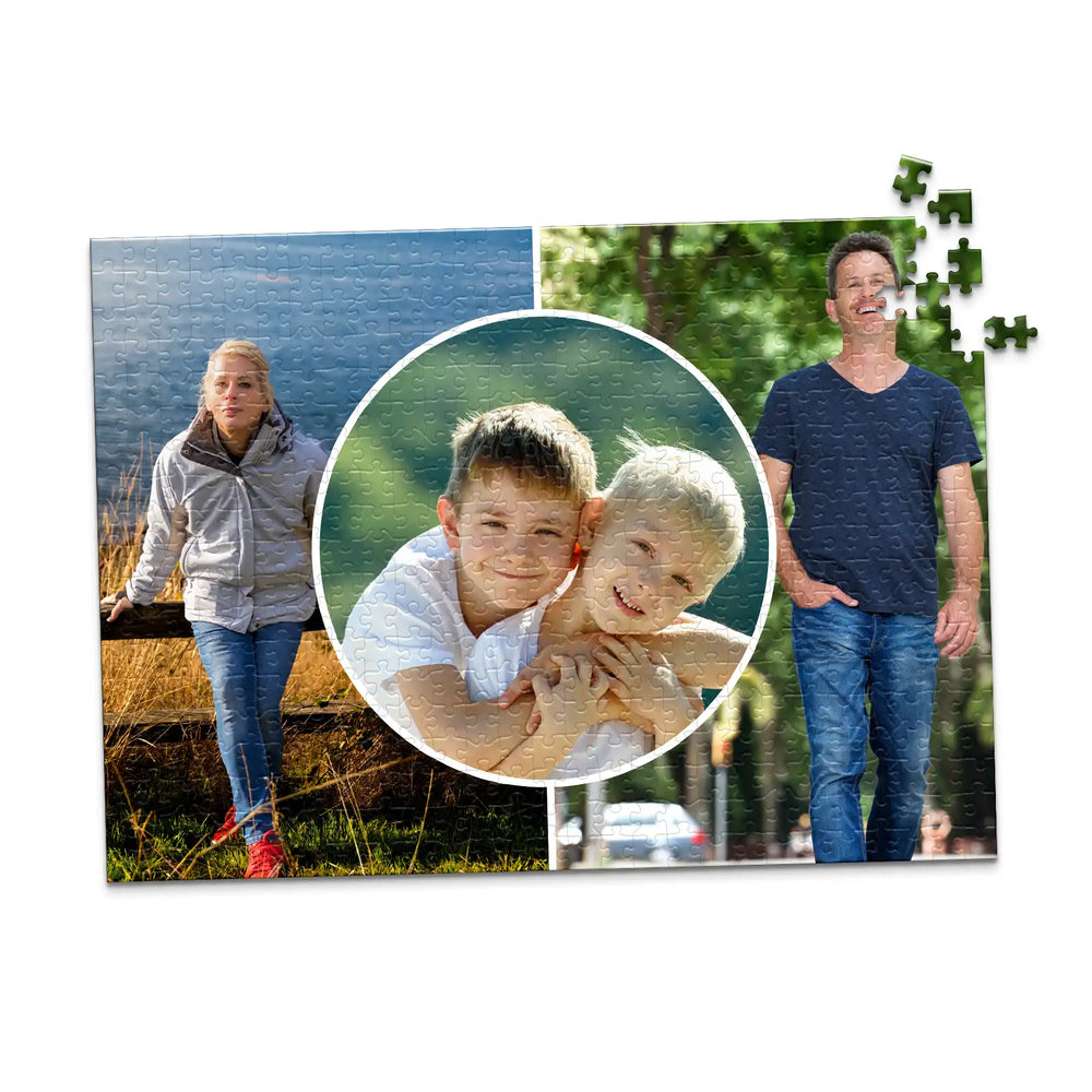 photo collage of Mom and her family