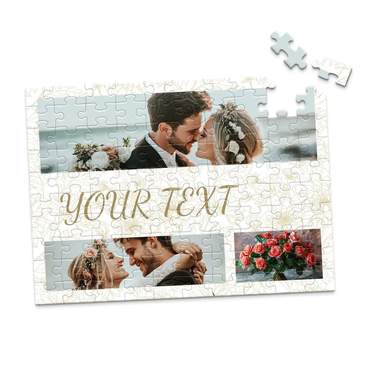 3 Collage Text Elegant Photo Puzzle - 100 piece