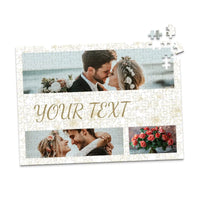 3 Collage Text Elegant Photo Puzzle - 252 piece