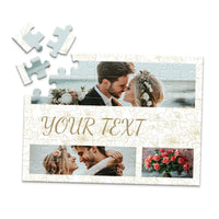 3 Collage Text Elegant Photo Puzzle - 48 piece