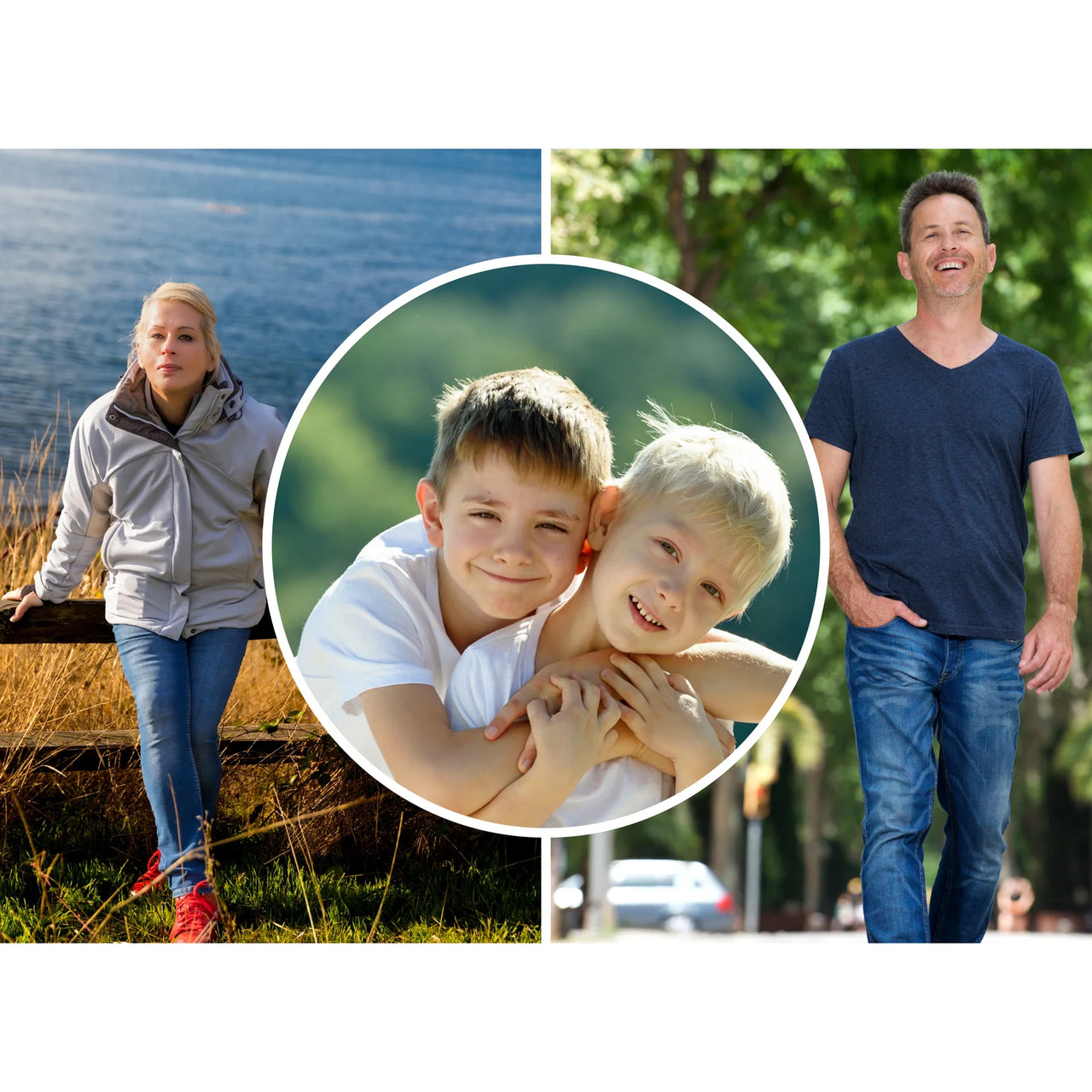 3 Collage Circle Photo Puzzle – Center