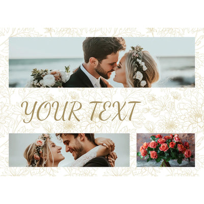3 Collage Text Elegant Photo Puzzle