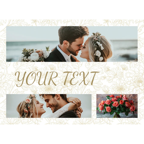 3 Collage Text Elegant Photo Puzzle