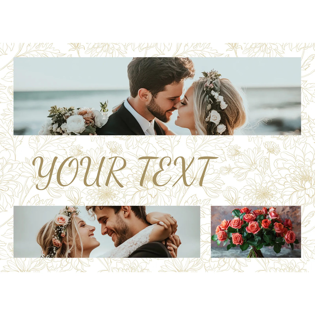 3 Collage Text Elegant Photo Puzzle