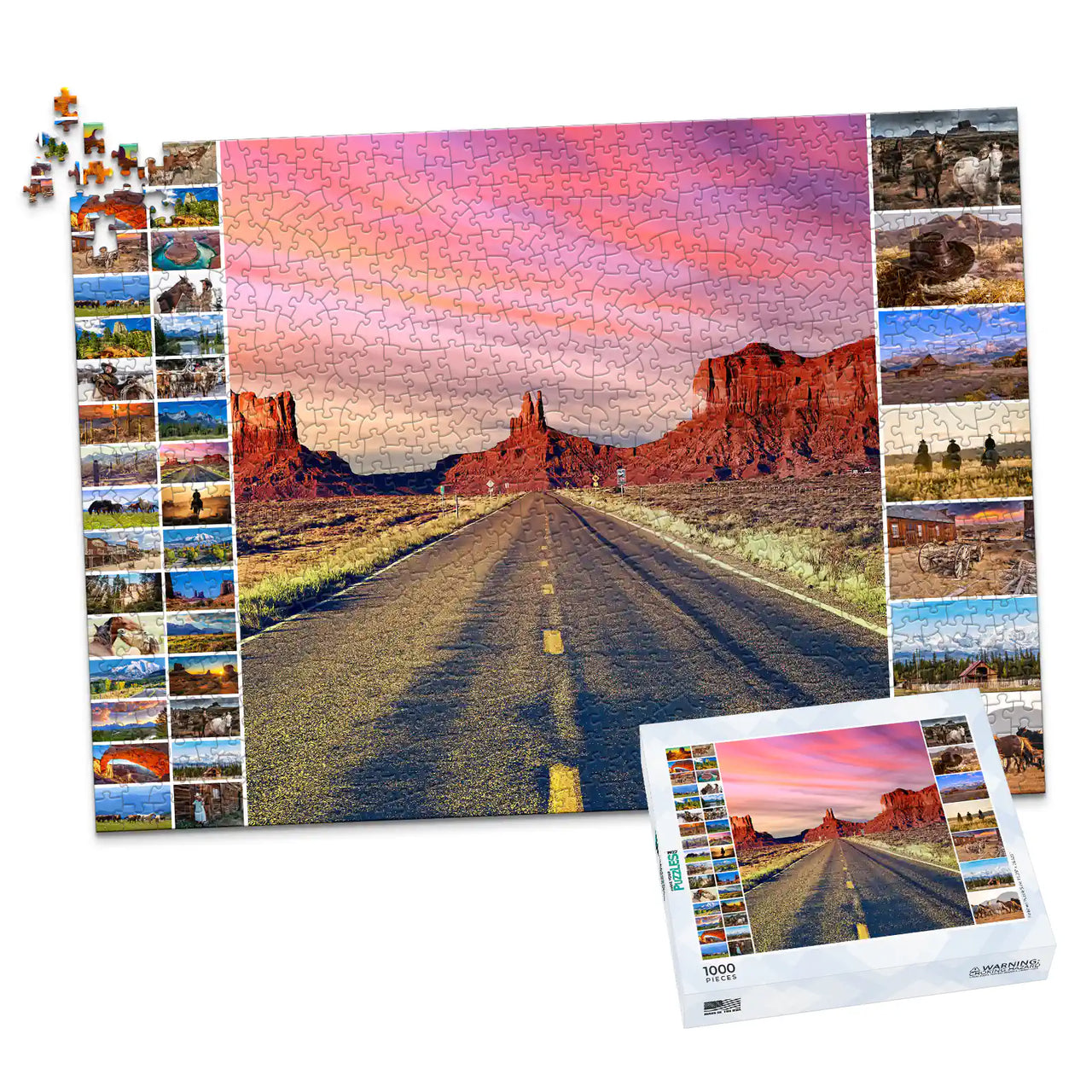 40 Collage Feature Photo Puzzle – Center - 1000 piece and box