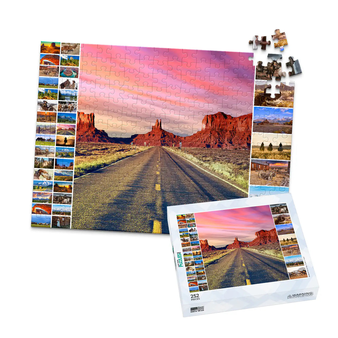 40 Collage Feature Photo Puzzle – Center - 252 piece and box