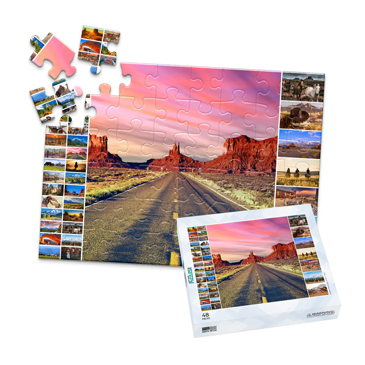 40 Collage Feature Photo Puzzle – Center - 48 piece and box