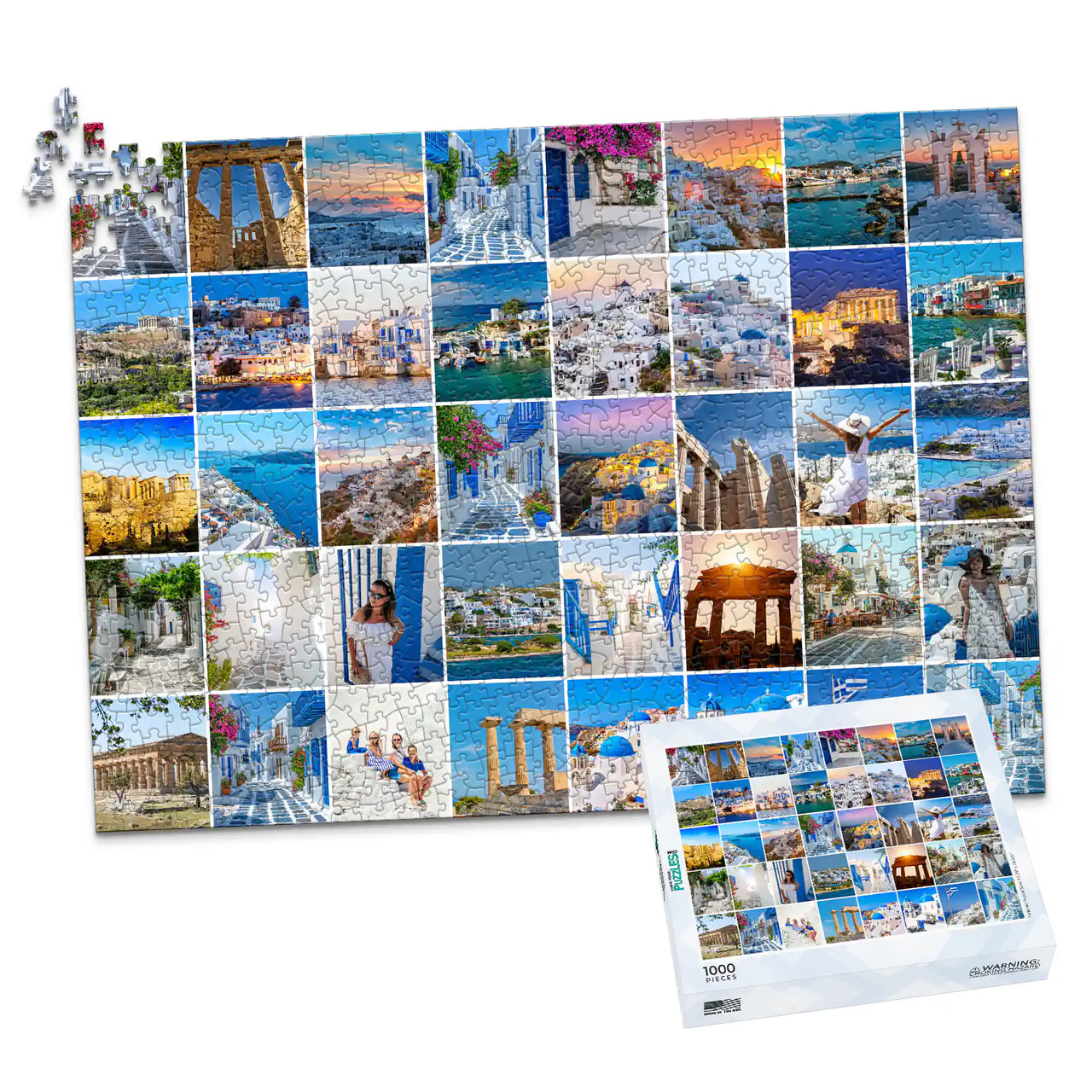 40 Collage Grid Photo Puzzle – Landscape - 1000 piece and box