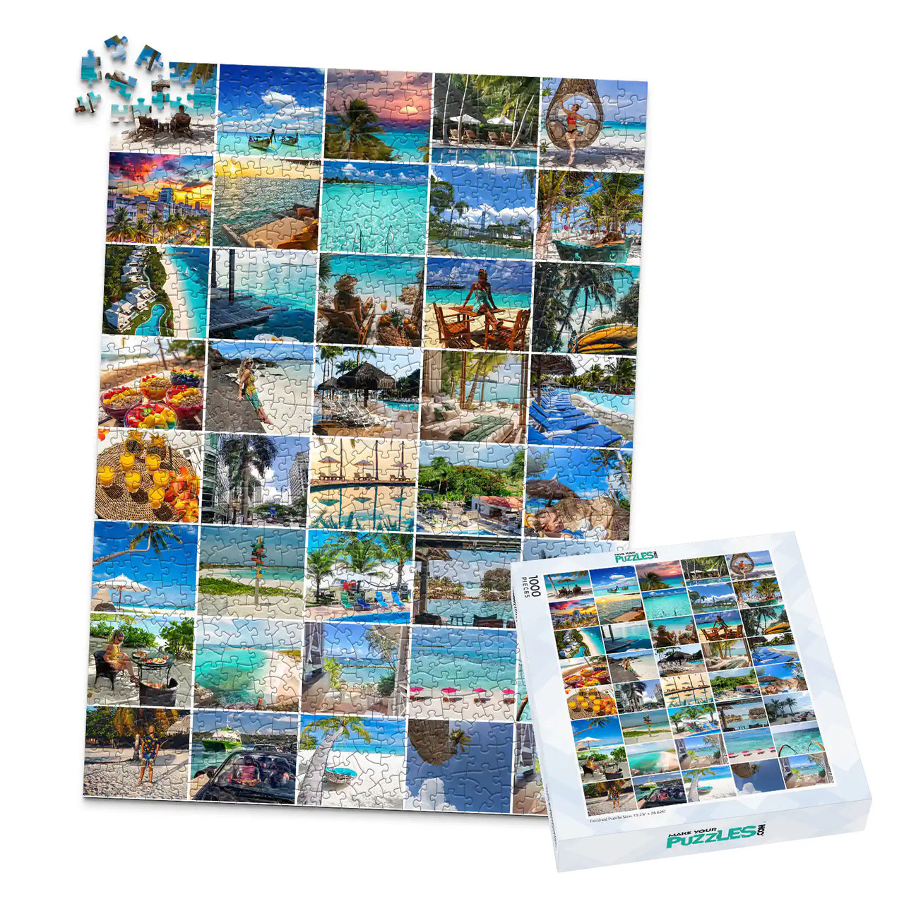 40 Collage Grid Photo Puzzle – Portrait - 1000 piece and box