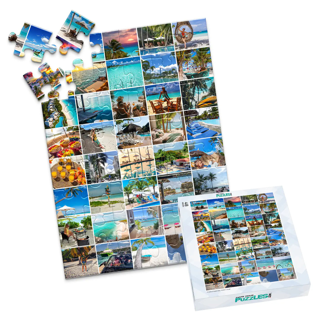 40 Collage Grid Photo Puzzle – Portrait - 48 piece and box