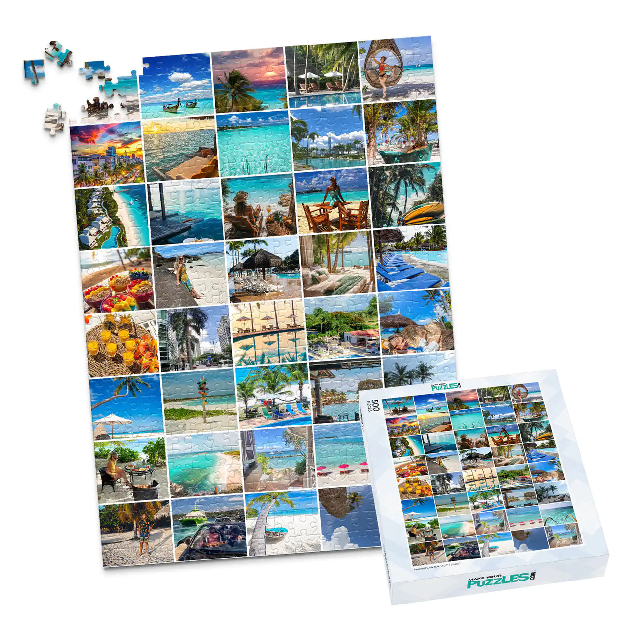 40 Collage Grid Photo Puzzle – Portrait - 500 piece and box