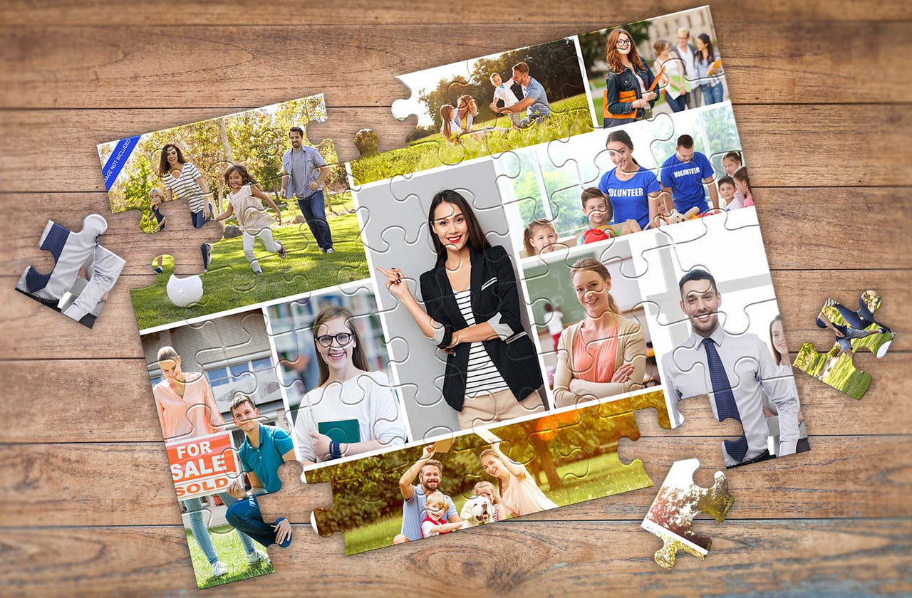 48 Piece Photo Collage Puzzle | Family picture collage | MakeYourPuzzles | Premium Collage Photo Puzzles | Made in the USA