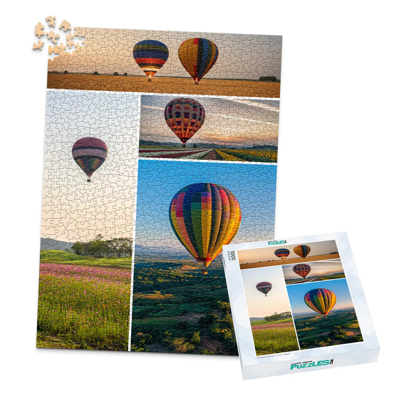 4 Collage Banner Mosaic Photo Puzzle - 1000 piece and box