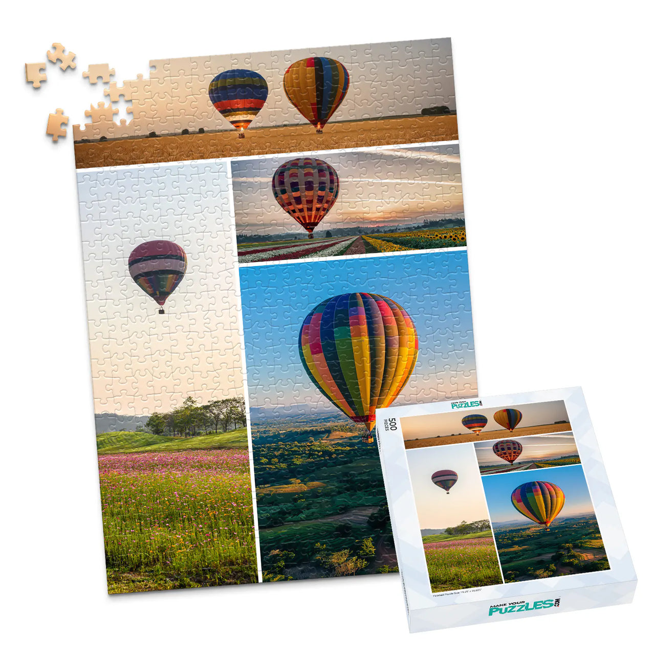 4 Collage Banner Mosaic Photo Puzzle - 500 piece and box