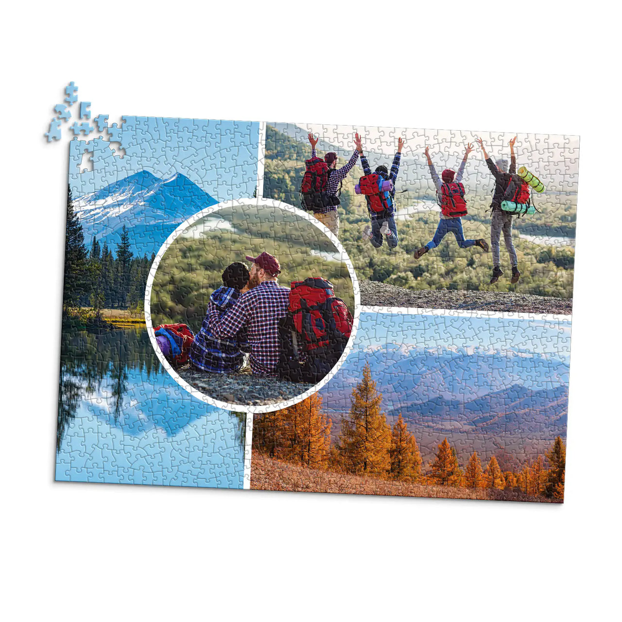 4 Collage Circle Photo Puzzle – Left - 1000 piece