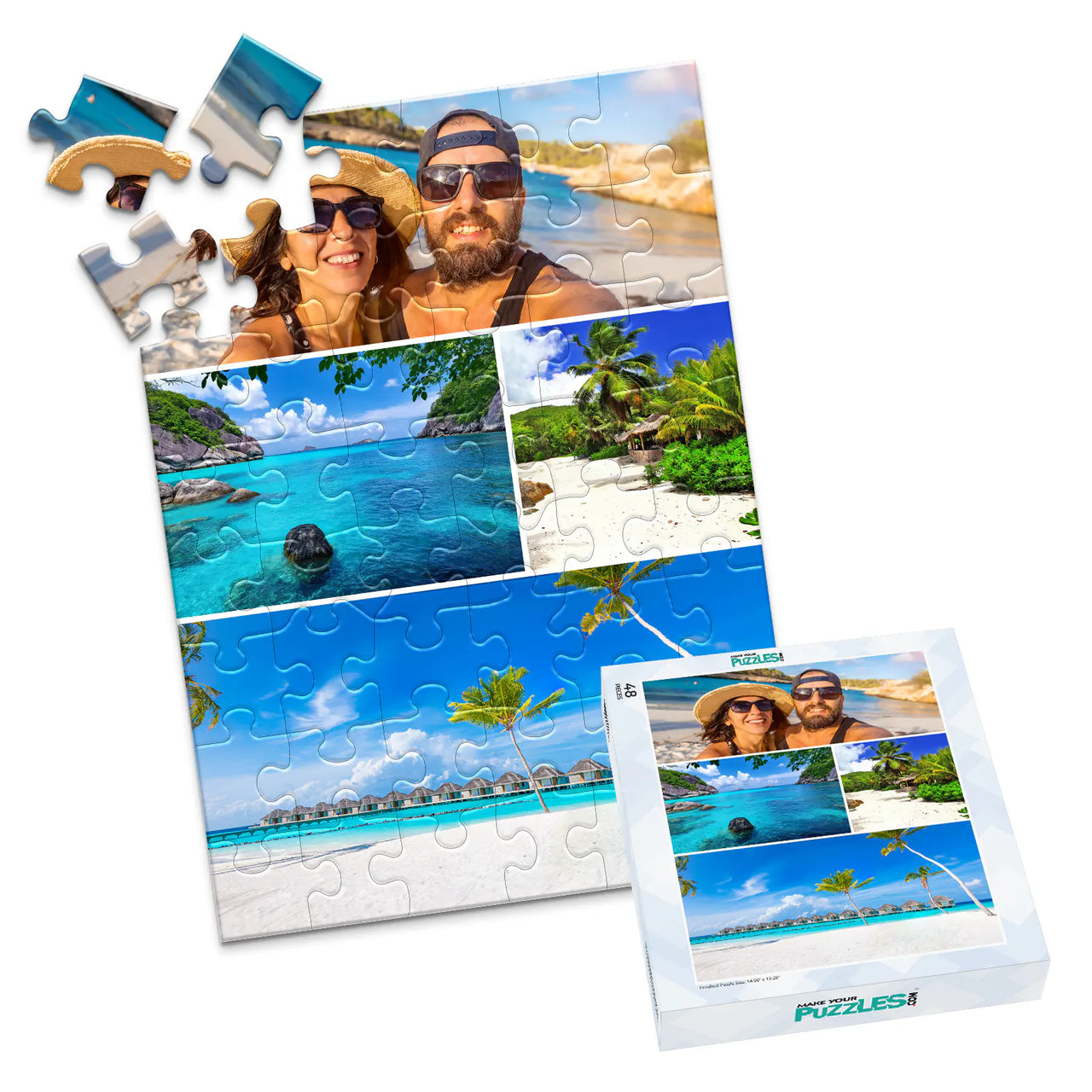 4 Collage Editorial Photo Puzzle - 48 piece and box