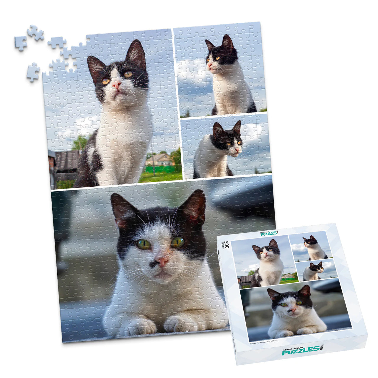 4 Collage Feature Left Photo Puzzle – Panorama - 500 piece and box