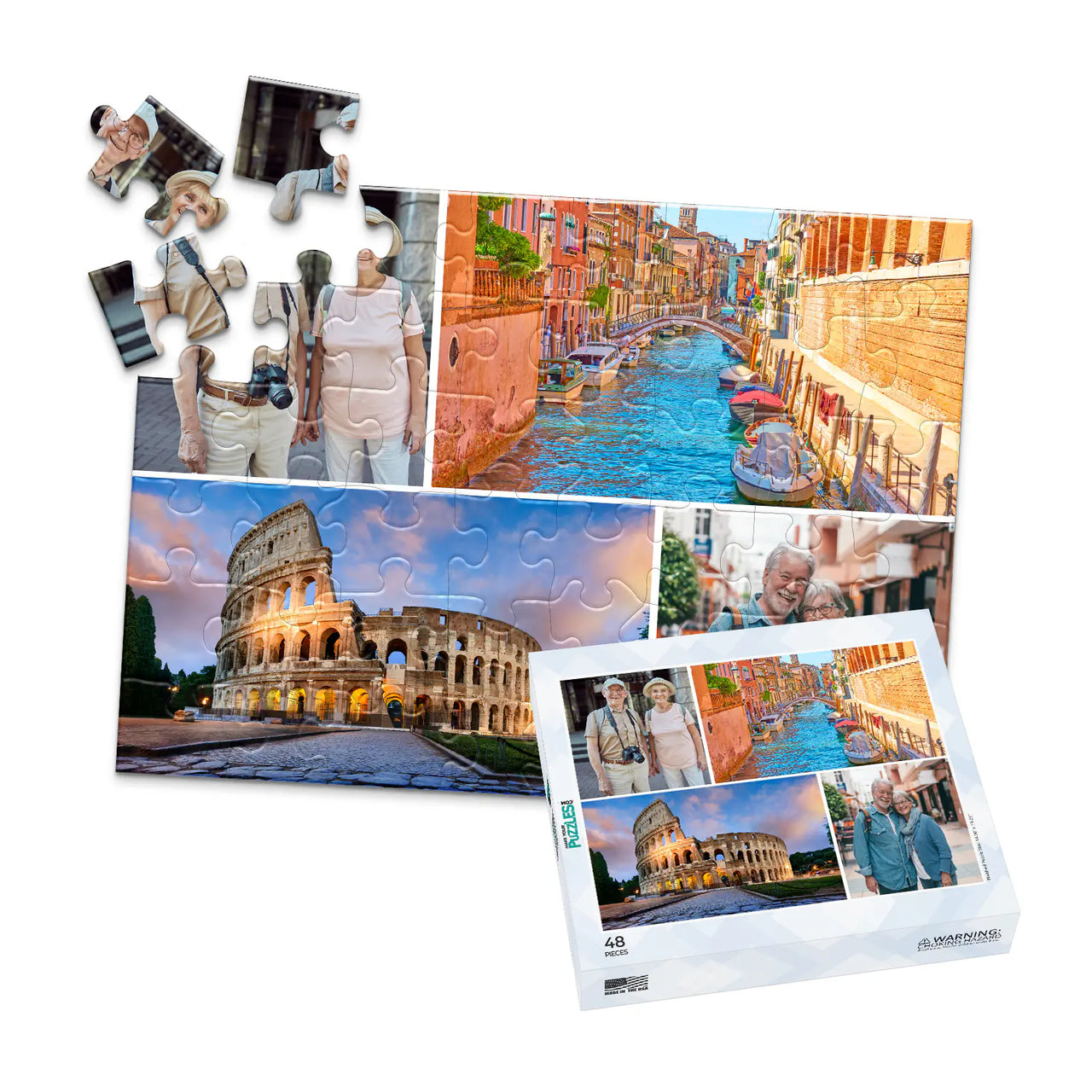 4 Collage Mixed Photo Puzzle – Grid - 48 piece and box