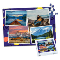 4 Collage Scattered Retro Photo Puzzle - 500 piece and box
