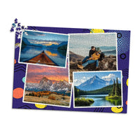 4 Collage Scattered Retro Photo Puzzle - 1000 piece